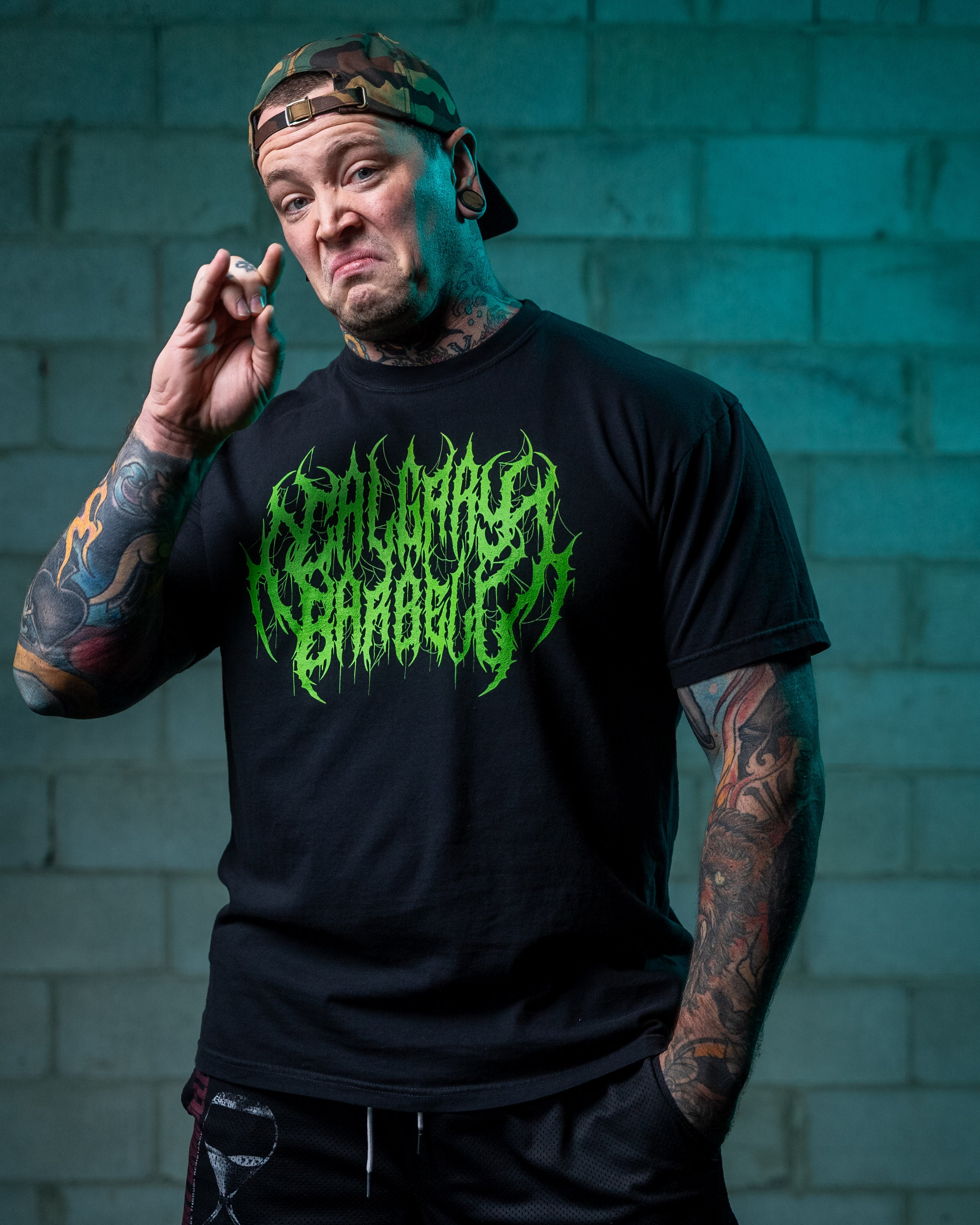 CBB Metal Logo Tee - Black/Green